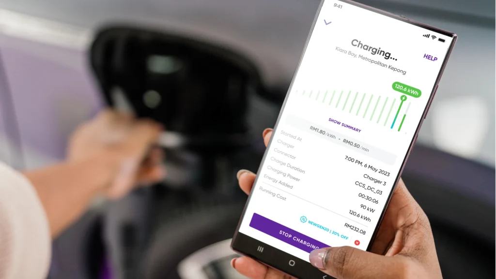 Malaysian EV charging app